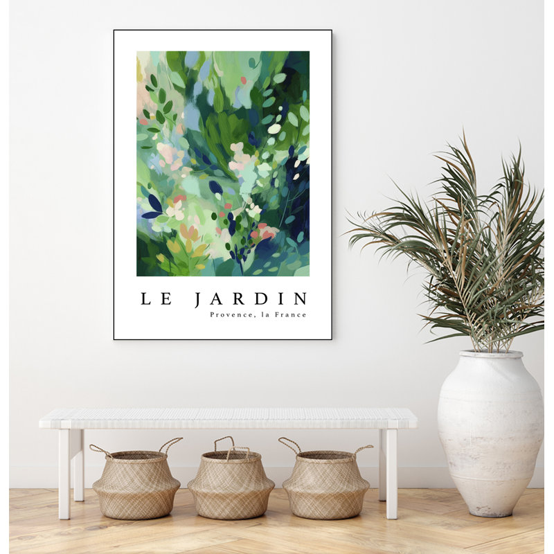 Le Jardin' Framed Canvas