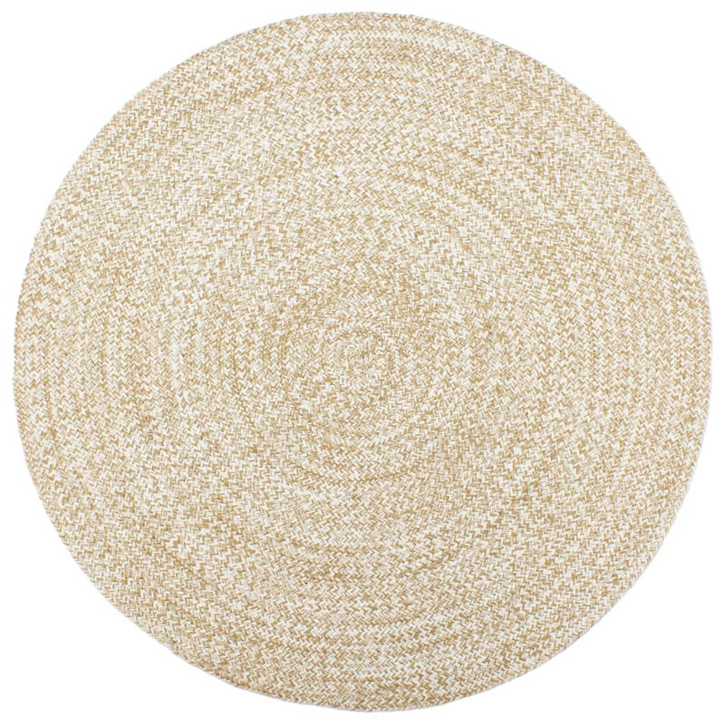 Round Healy Solid Colour Hand Woven Hand Braided Area Rug, Round 180cm