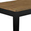 Table de salle à manger 6 pièces, style moderne, brun noir à 2 tons, table rectangulaire avec rangement, banc et 4 chaises d'appoint pour une finition familiale, tablette ouverte, espace