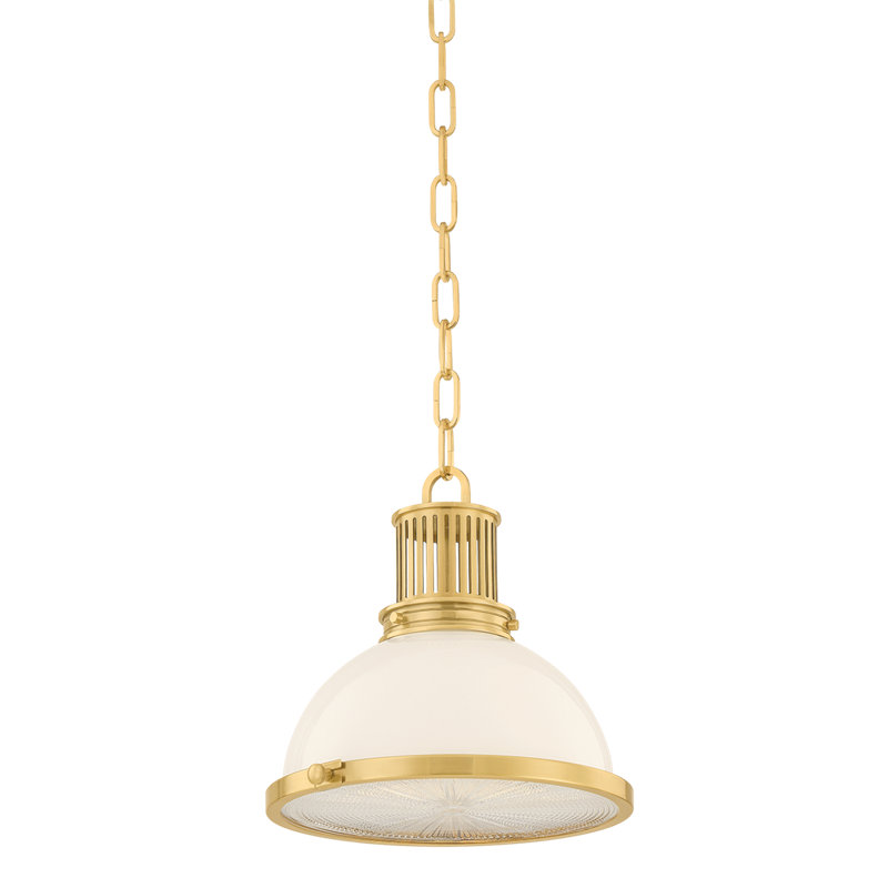 Lowerre Semi Flush, Antique Brass