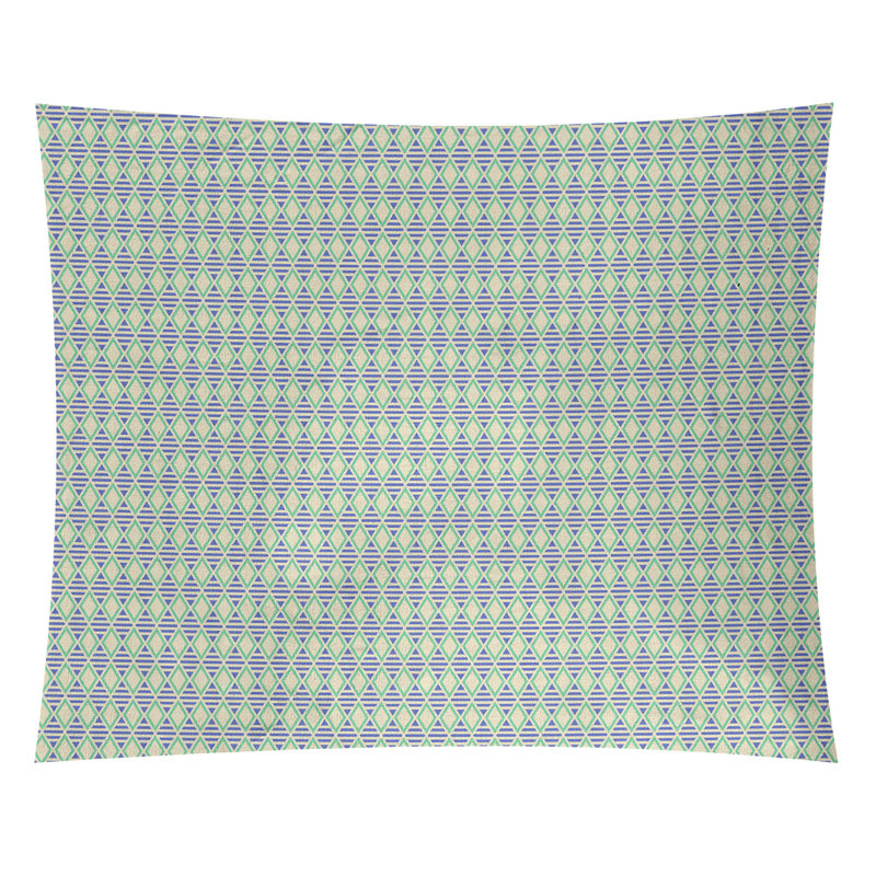Tapisserie katelyn elizabeth à carreaux géométriques Avicia, Intérieur / extérieur, H 60,5 po x l 81,5 po