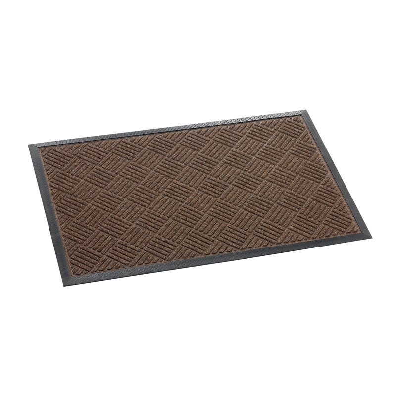 Becky Non-Slip Geometric Indoor / Outdoor Doormat, Rectangle 45 x 75cm , Brown