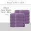 Ensemble de 8 serviettes Willow - 100% coton peigné, de qualité supérieure 630 g / m², mauve, ultra-doux et très absorbant (8 essuie-mains)-501306316-501306319