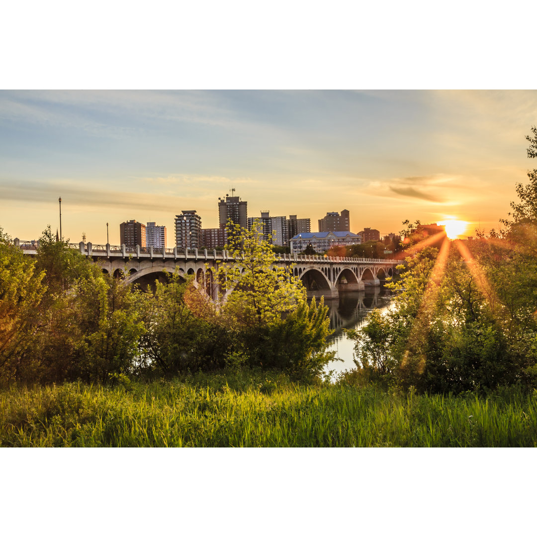 Stadt Saskatoon von Sprokop - Foto auf Leinwand