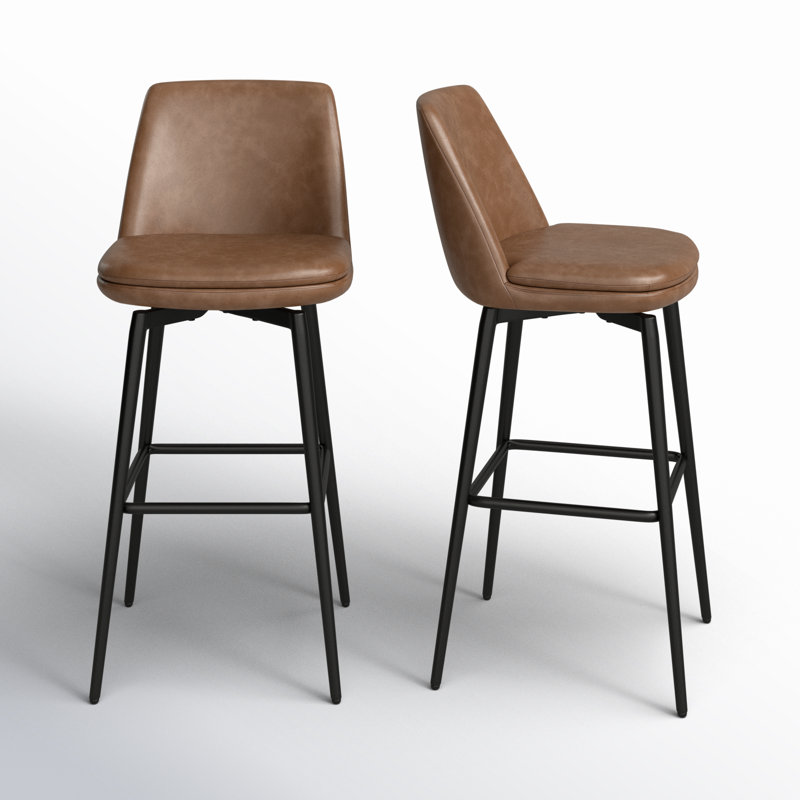 Tabouret Betzalel, Tabouret de bar (siège d’une hauteur de 30 po), Brun selle
