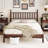 Wood Platform Bed with Gourd Shaped Headboard-190179503-190179502