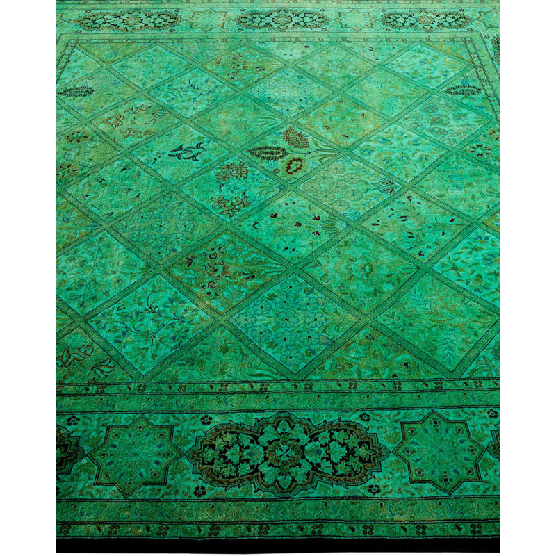 Tapis noué à la main Weirsky - One-of-a-Kind Weirsky - Vert