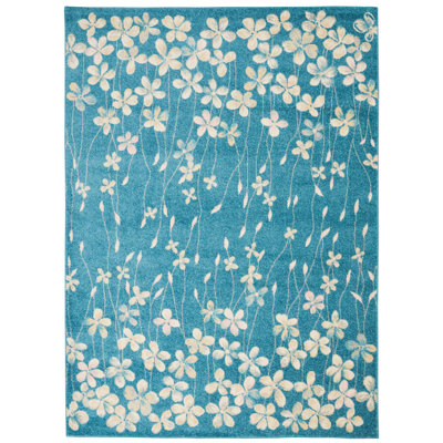 Tapis turquoise Deedra
