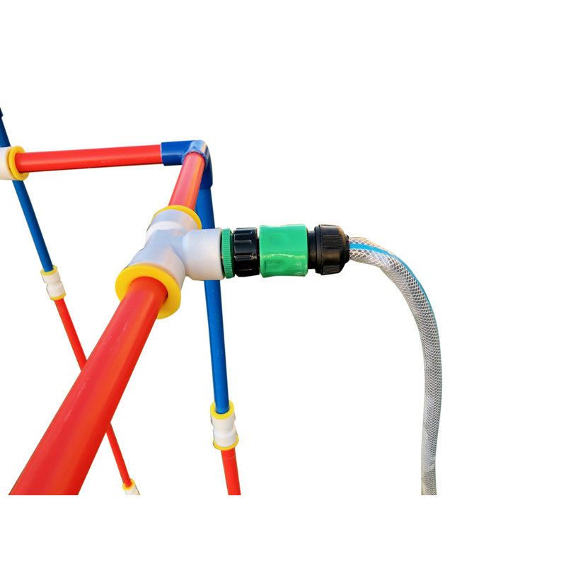 Large Sprinklers Set with Poles and Hose - Build Houses and More with a Water Sprinkler System