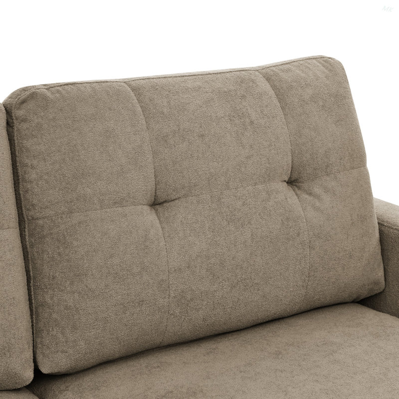 Canapé rembourré 67,7 po Mid-Century, Chameau