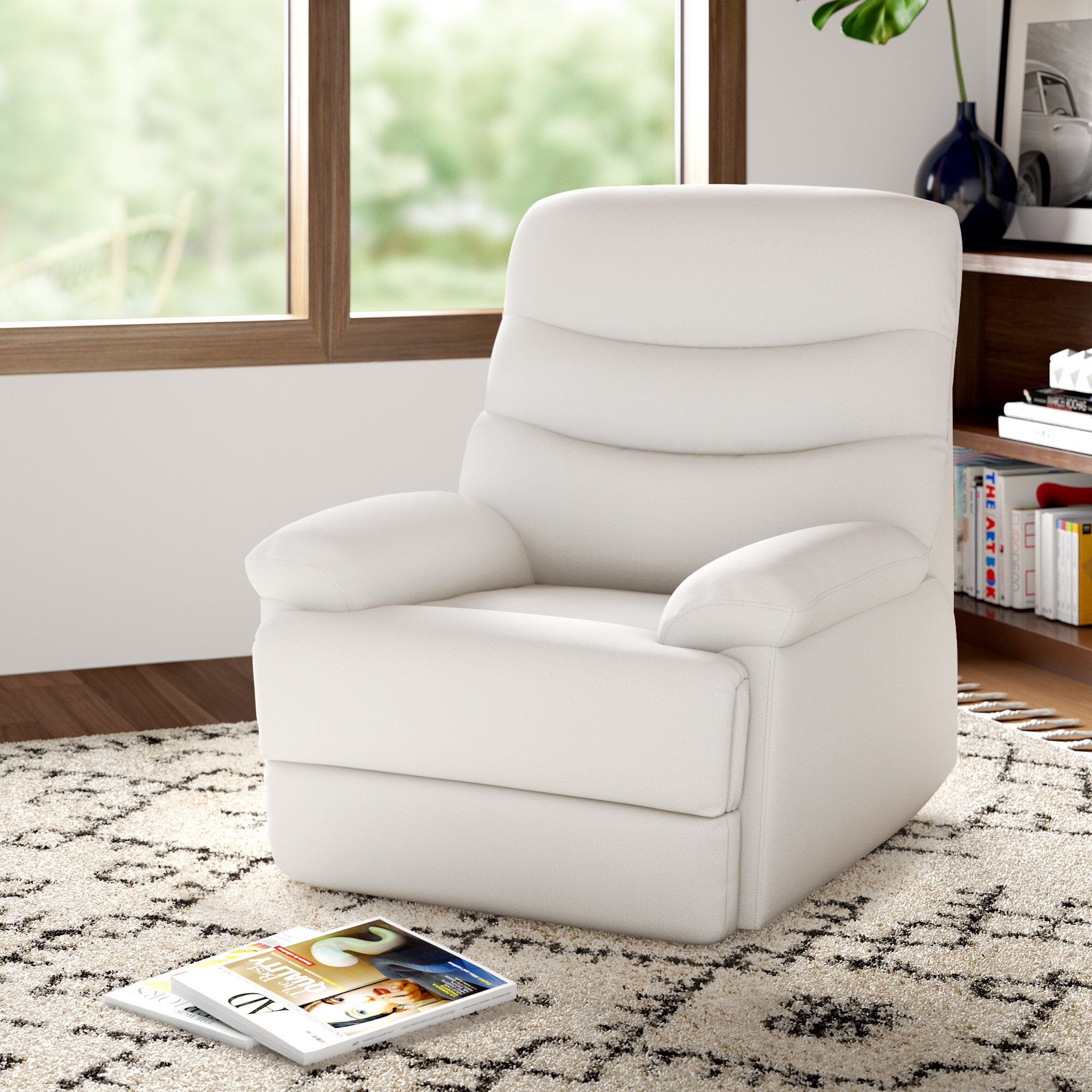 Wade Logan 35'' Wide Modern Super Soft Manual Upholstered Recliner ...