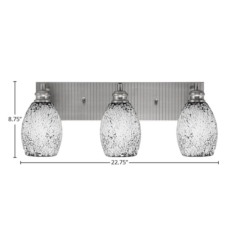 Éclairage pour meuble-lavabo 3 lumières Gulnur, Nickel brossé