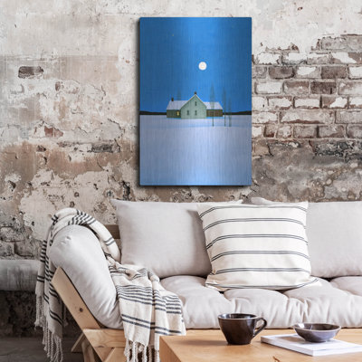  «Comforts Of Home» par Michael Fratrich, art mural en métal, 24 po x 36 po