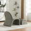 Fauteuil d'appoint avec repose-pieds en chenille 24,8 po Chenisla-130597045