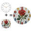 Horloge murale silencieuse en verre trempé de 30 cm, « Élégante horloge murale décorative rose au design vintage », sans tic-tac, fonctionne avec des piles AA (non incluses), décoration artistique pour la maison