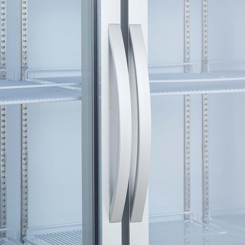 Réfrigérateur commercial de type commercial, refroidisseur de boissons vertical 36,4 pieds cubes / 1030L, réfrigérateur à 3 portes vitrées avec caisson lumineux personnalisable, 12 tablettes réglables, éclairage à DEL doux et roulettes