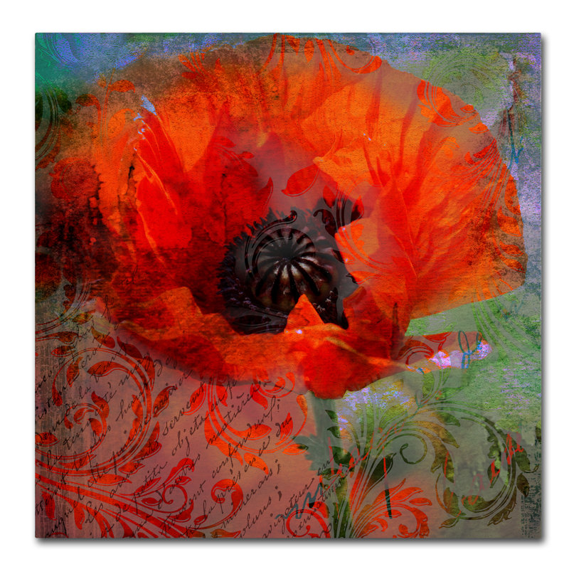 'Tea and Memories' Graphic Art Print on Wrapped Canvas, 18" H x 18" W
