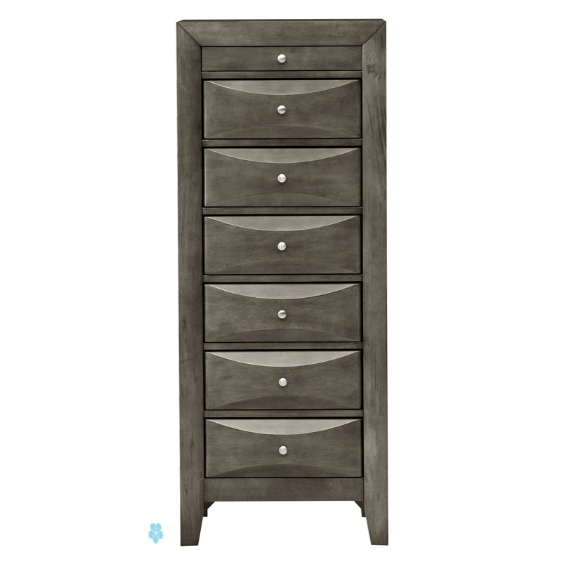 Commode pour femme 7 tiroirs Marilla G1503-LC, Gris