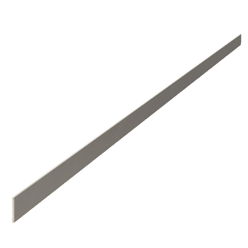 1,25 po à sangles décoratives en aluminium, L 72 po, Acier inoxydable satiné