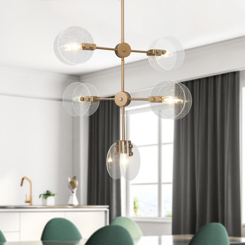 Modern 5-Light Sputnik Kitchen Island Pendant Light