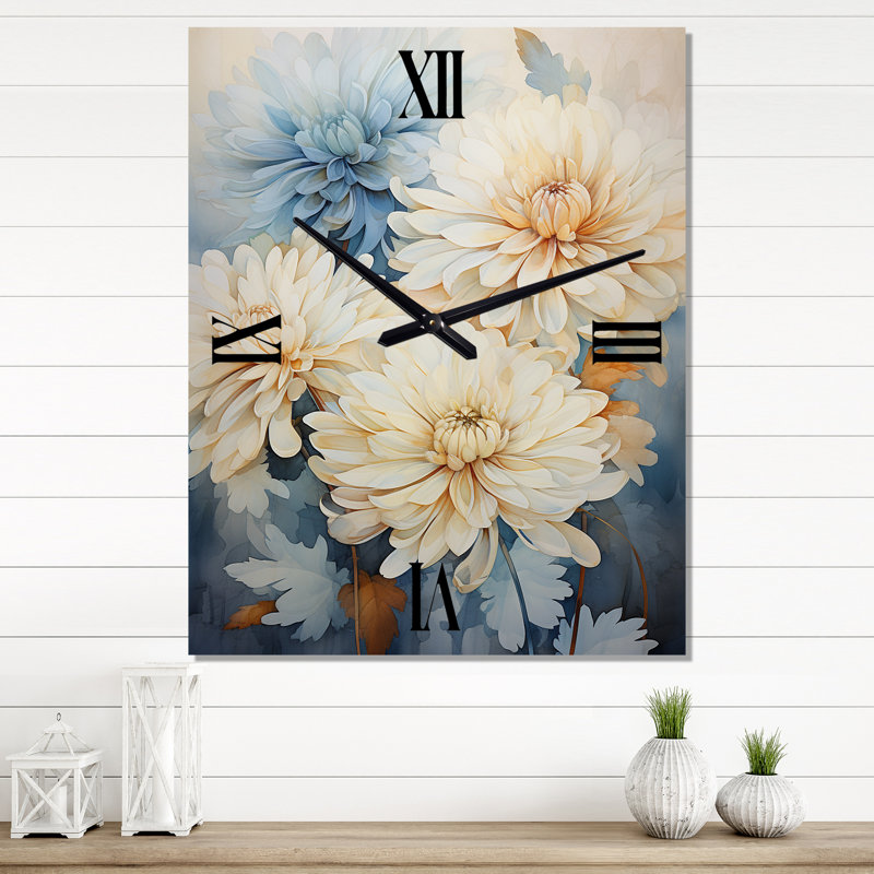 Minimalisme - Peinture en bleu II - Horloge murale, Moyen