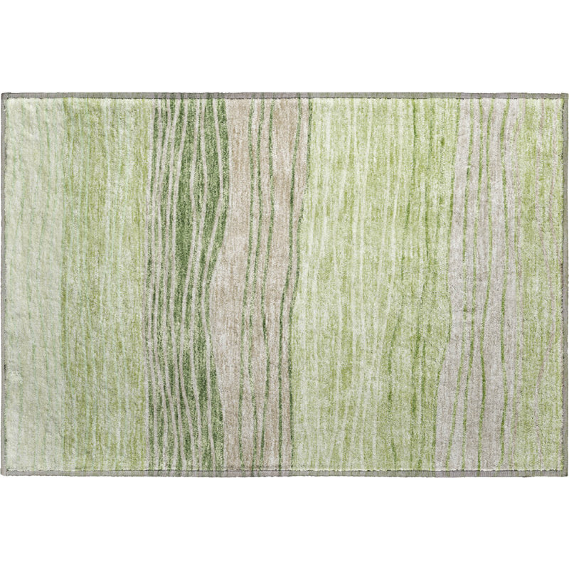 Premium Machine Washable Tweedy Aloe Rug, Rectangle 1'8" x 2'6"