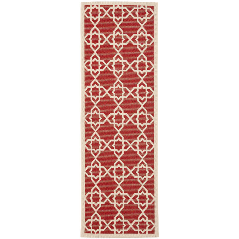 Tapis d'intérieur / extérieur à motif géométrique Dirks Performance, Tapis de couloir 2 pi 3 po x 10 pi