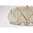 Brunel 6-Light Brass And Frosted Glass Pyramid Design Fandelier Lighted Ceiling Fan Remote Control - Brass-White