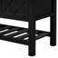 American Style Console Table With Geometric Door And Shelf Attractive Entryway Designs Bottom Storage