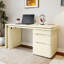 Bureau en forme de L avec 3 tiroirs, bureau rotatif à 360 °, bureau, bureau d'angle pour bureau à domicile