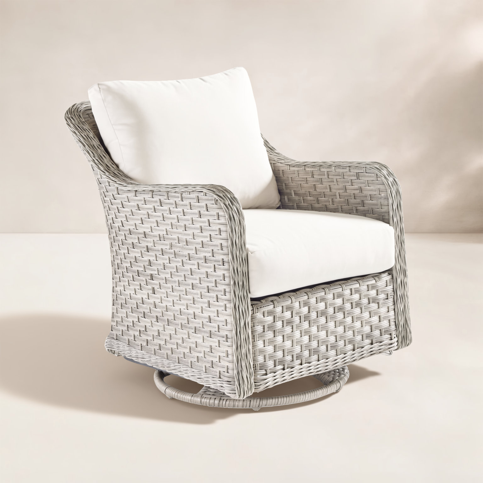 Sky Outdoor Glider with Sunbrella® Cushions, Spectrum Dove Sunbrella® Plainweave