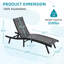2 chaises longues de piscine toutes saisons de conception ergonomique avec dossier réglable-2081319152