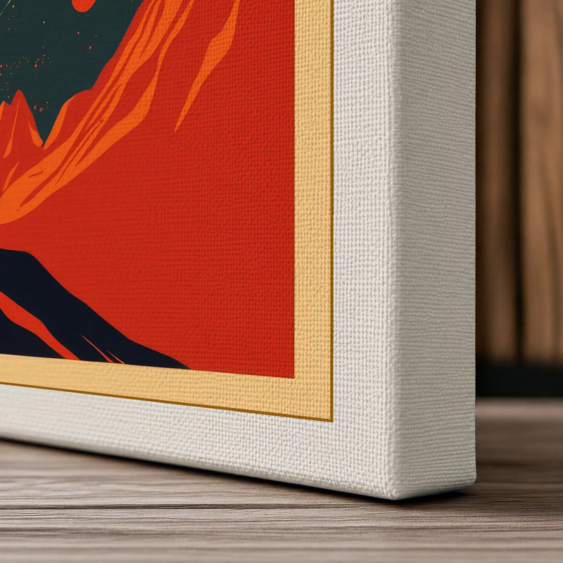 Solar Expedition Retro - Wrapped Canvas, 30x20 - 76.2 x 50.8 cm, Cream Border
