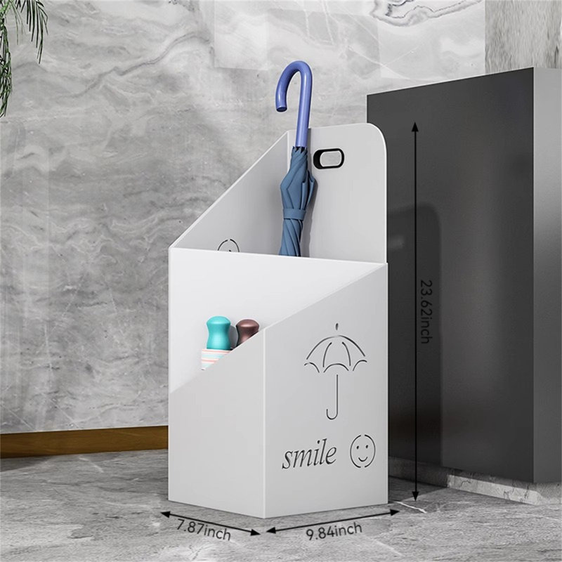 Metal Freestanding Umbrella Stand, White