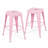 Space-Saving Backless Metal Bar Stools with Tool-Free Assembly-655884899