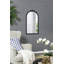 Cadre de miroir antique rose sculpté à la main 23 po x 42 po-1041567893-1041567895