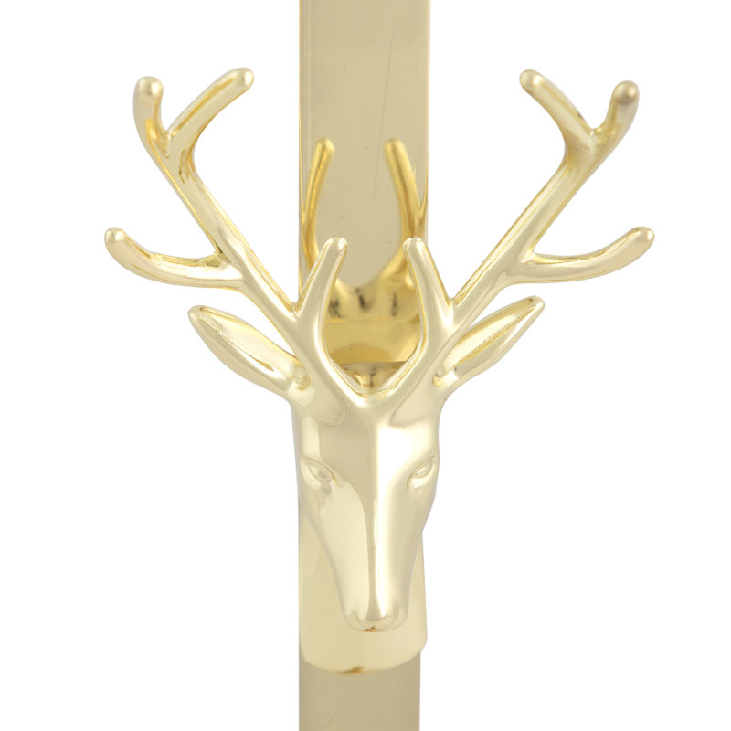 Cintre 15,25 "cerf doré brillant au-dessus de la porte