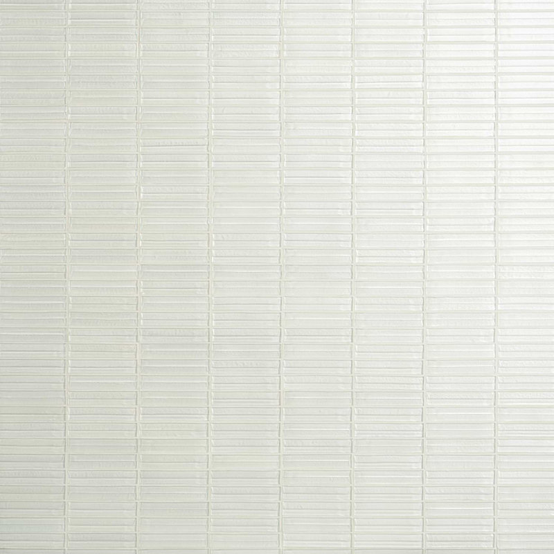 Maya Stacked 12x12 Polished Glass Mosaic Tile, Stacked Pearl