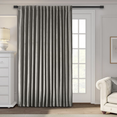 Premium Velvet  Myreon Solid Color Blackout Thermal Rod Pocket Patio Single Curtain Panel