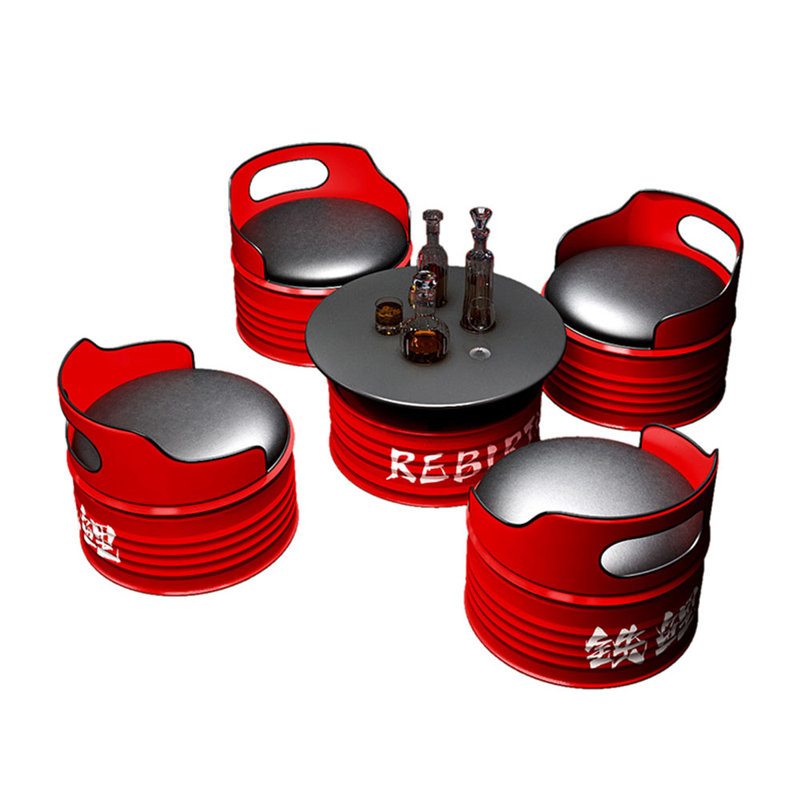 Ensemble repas rond 27,56 po Miltiadis, Rouge