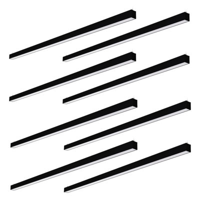 8FT 80W 3CCT Dimmable Commercial Linkable Linear Light, 3000K/4000K/5000K Selectable