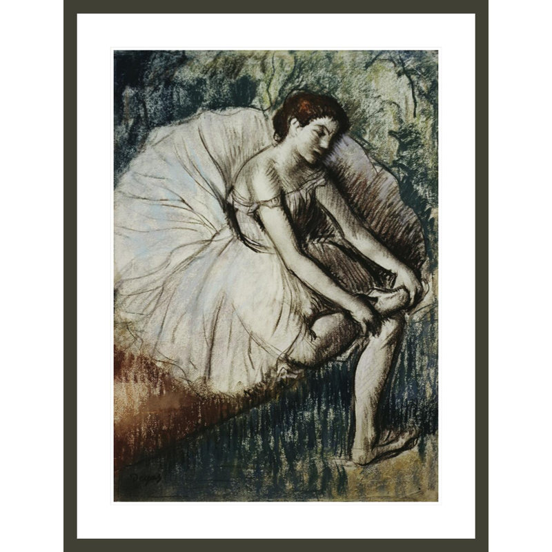 «Tired Dancer» par Edgar Degas, impression giclée sur cadre, H 41,5 po x l 31,95 po