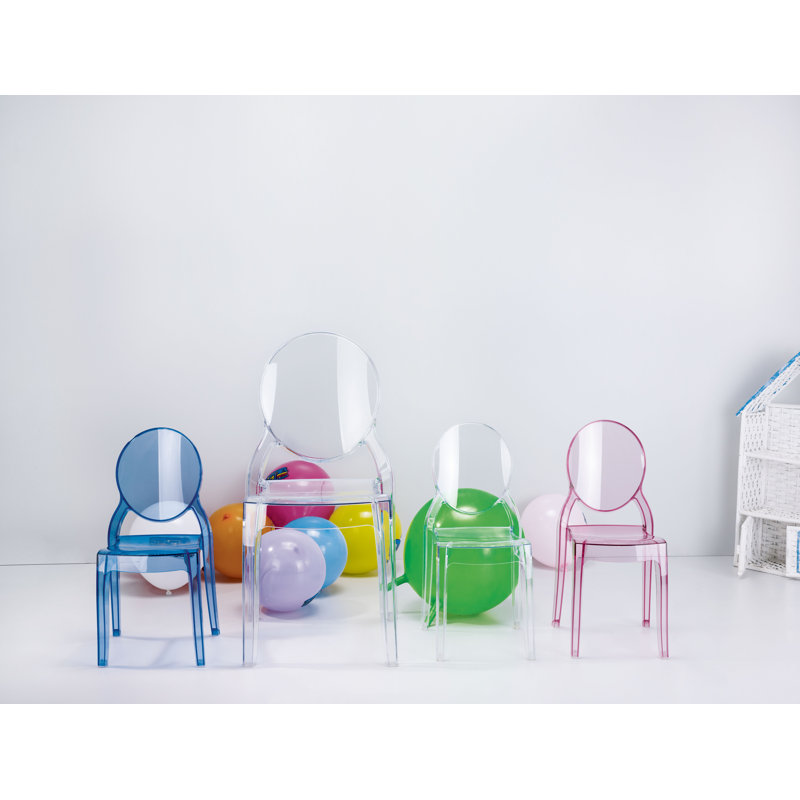 Jordon Kids 12.4'' Desk / Activity Chair, Transparent Clear