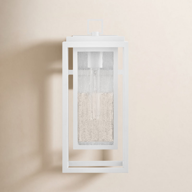 Applique murale Tristan, Blanc texturé, H 16 po x l 7 po x P 6,75 po
