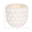 Bougie moderne en céramique et en grès avec vasque ronde texturée et surface à bulles pour une ambiance décorative