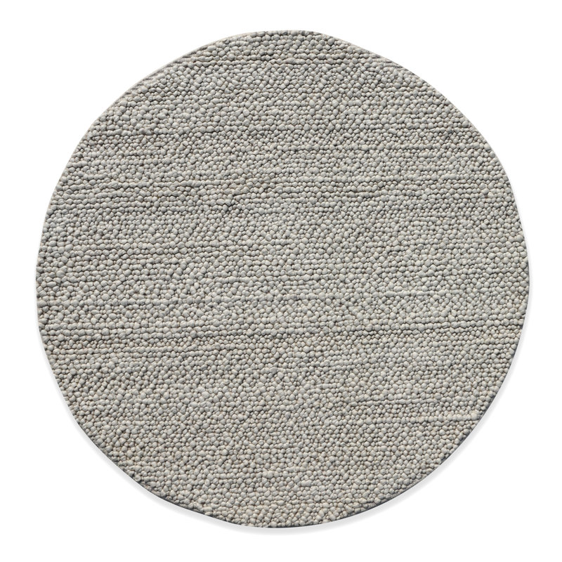 Pebbles Handmade Solid color Pitloom Ivory Bubble Textured Wool  Area Rug By Tufty Home, Runner 2'3" x 9'