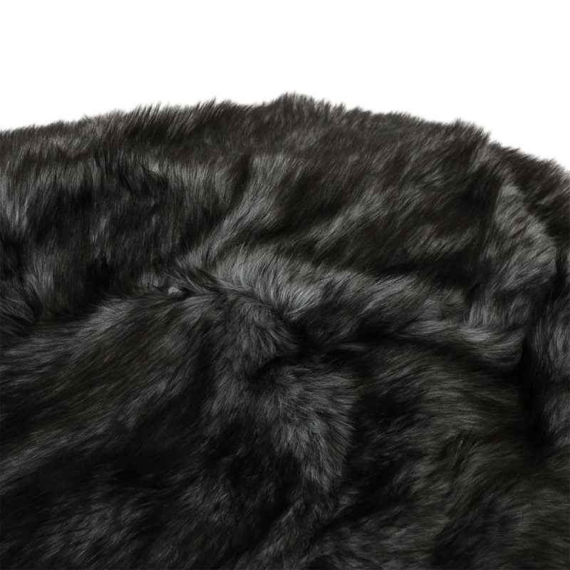 Fauteuil à billes rond en fausse fourrure 3 pieds Cat