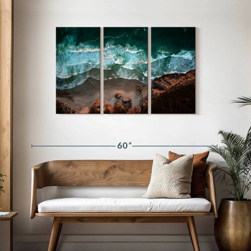 Gillard Coastal Ocean Waves, H 28 po x l 45 po