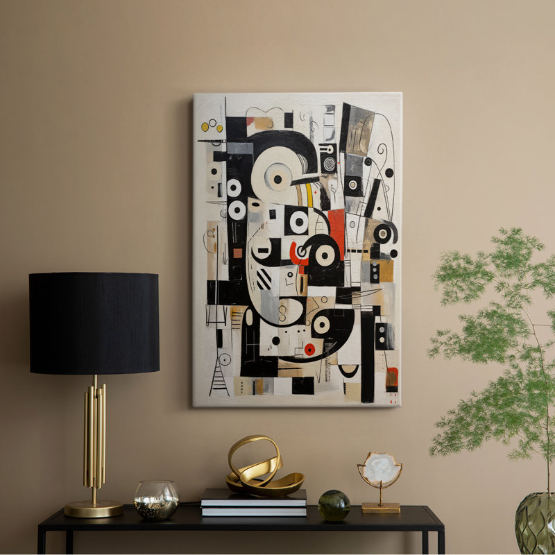ABSTRACT Series CCCCLXV III - Toile tendue avec châssis de qualité supérieure - Prêt à être accroché, H 12 po x l 8 po