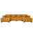 U-shaped Sectional Sofa and 6 Pillows (Orange)-1174278691